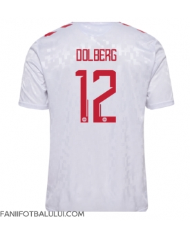 Danemarca Kasper Dolberg #12 Tricou Fotbal Replică European 2024 Barbati Deplasare